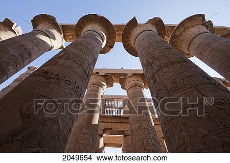 Columns Of The Great Hypostyle Hall Of The Temple Of Amun In The Karnak Temple Complex, Luxor, Qina, Egypt View Large Photo Image Picture - Columns Of The Great Hypostyle Hall Of The Temple Of Amun In The Karnak Temple Complex, Luxor, Qina, Egypt. Fotosearch