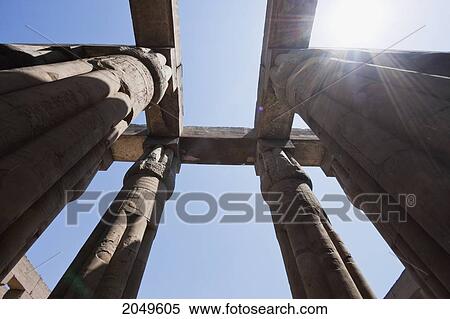 Stock Photography - Columns Of The Hypostyle Hall Of Amenhotep Iii In The Temple Of Luxor, Luxor, Qina, Egypt. Fotosearch