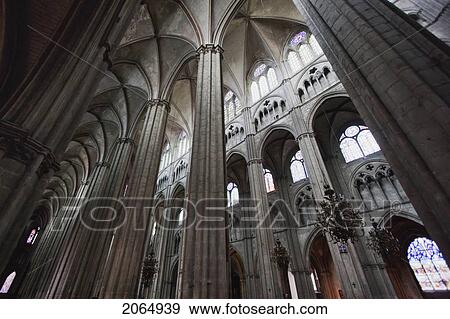 Columns Separating The Aisle And Nave Of The Cathedral Of St Etienne Of Bourges, Bourges, Cher, France View Large Photo Image Stock Photo - Columns Separating The Aisle And Nave Of The Cathedral Of St Etienne Of Bourges, Bourges, Cher, France. Fotosearch