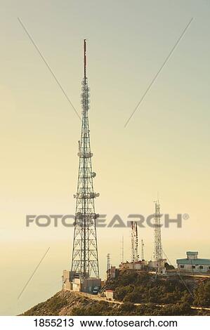 Communication Masts, Mijas, Malaga, Spain View Large Photo Image Stock Image - Communication Masts, Mijas, Malaga, Spain. Fotosearch