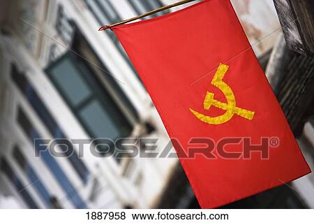 Communist Flag Of China View Large Photo Image Stock Photo - Communist Flag Of China. Fotosearch