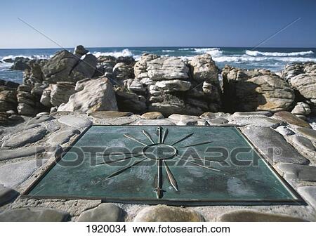 Picture - Compass Rose On Beach. Fotosearch
