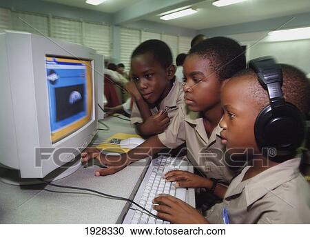 Stock Image - Computers Being Taught In School. Fotosearch