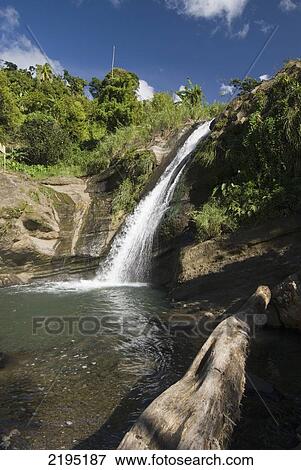 Stock Photo - Concorde waterfall, Grenada.. Fotosearch