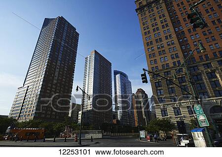 Stock Image - Condominiums at Battery Place, Lower Manhattan; New York City, New York, United States of America. Fotosearch