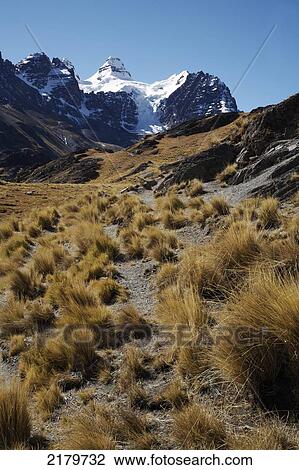 Stock Image - Condorri peak; Cordillera Real, Bolivia. Fotosearch
