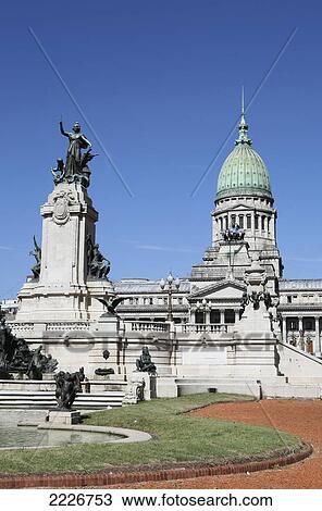 Stock Image - Congress Building (Congreso Nacional) Of The Argentine Parliament, Buenos Aires, Argentina, South America. Fotosearch