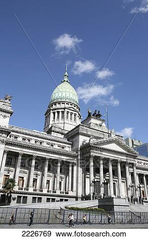 Stock Photo - Congress Building (Congreso Nacional) Of The Argentine Parliament, Buenos Aires, Argentina, South America. Fotosearch