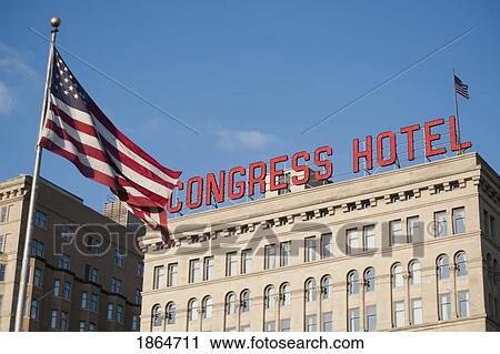 Stock Image - Congress Hotel, Chicago, Illinois, Usa. Fotosearch