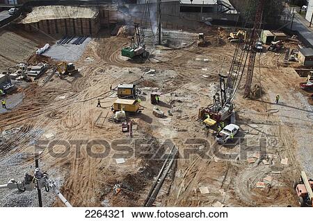 Stock Image - Construction site; atlanta georgia usa. Fotosearch