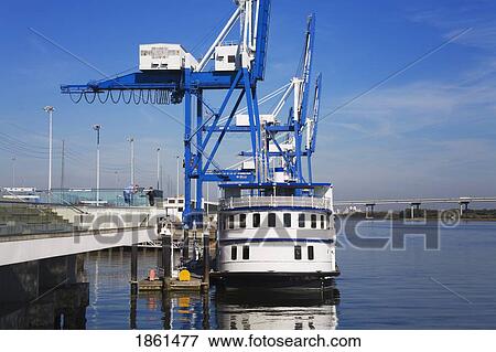 Stock Photo - Container Port, Charleston, South Carolina, Usa. Fotosearch
