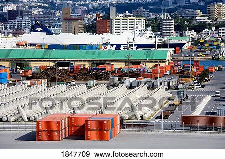 Container Port; Naha, Okinawa-Honto, Japan View Large Photo Image Stock Photo - Container Port; Naha, Okinawa-Honto, Japan. Fotosearch