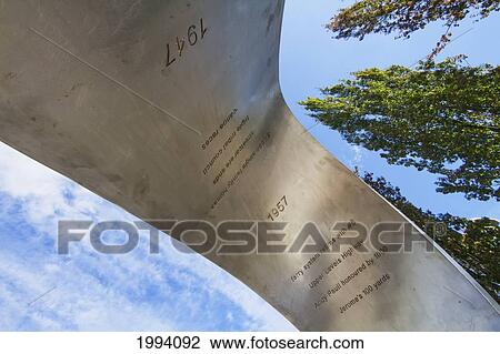 Stock Image - Continuum, Sculpture By Catherine Kerr On Lonsdale Avenue, North Vancouver, British Columbia, Canada. Fotosearch