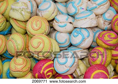 Stock Image - Cookies For Sale At The Jueves De Comadres Market During Carnaval Chapaco, Tarija, Bolivia. Fotosearch