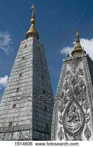 Stock Photograph - Copy Of Stupa From Bodh Gaya (India). Fotosearch