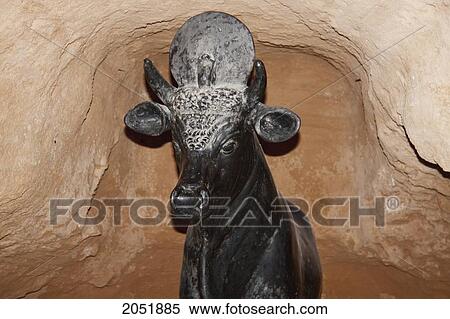 Stock Photography - Copy Of The Apis Bull In The Acropolis Of Alexandria, Alexandria, Al Iskandar. Fotosearch