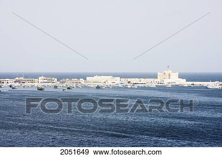Corniche And Fort Qaitbey, Alexandria, Al Iskandar View Large Photo Image Stock Photo - Corniche And Fort Qaitbey, Alexandria, Al Iskandar. Fotosearch