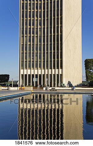 Stock Photograph - Corning Tower In Empire State Plaza, Part Of State Capitol Complex; Albany, New York, Usa. Fotosearch