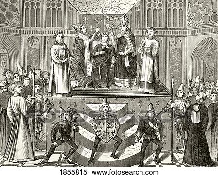 Stock Photography - Coronation Of King Henry Iv Of England 13 October 1399 From The National And Domestic History Of England By William Aubrey Published London Circa 1890. Fotosearch