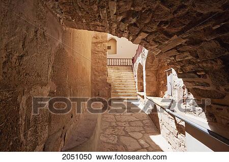 Stock Image - Corridor In The Holy Monastery Of St. Catherine At Mount Sinai, South Sinai, Egypt. Fotosearch