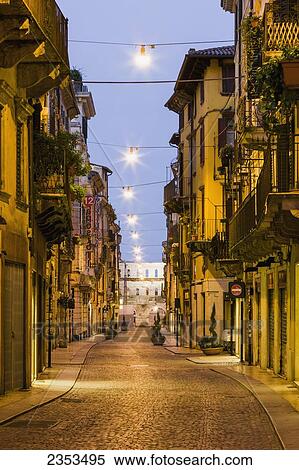 Stock Photography - Corso Porta Borsaari; Verona, Italy. Fotosearch