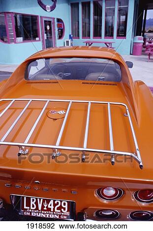 Stock Image - Corvett Stingray On Route 66. Fotosearch