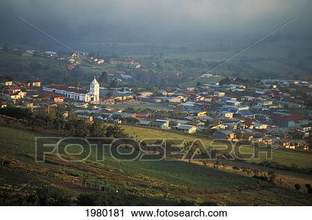 Stock Image - Costa Rica, View Of San Jose Vicinity From Hillside.. Fotosearch