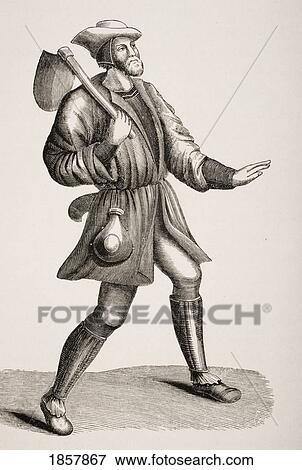 Stock Photo - Costume Of A Peasant From A 15Th Century Miniature. Fotosearch