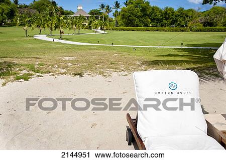 Stock Image - Cotton House In Mustique Island, St Vincent And The Grenadines, West Indies. Fotosearch