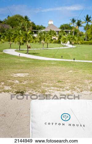 Stock Photo - Cotton House In Mustique Island, St Vincent And The Grenadines, West Indies. Fotosearch