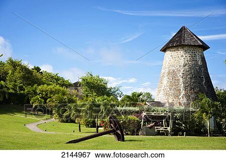 Stock Photo - Cotton House In Mustique Island, St Vincent And The Grenadines, West Indies. Fotosearch