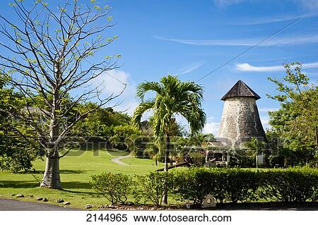 Stock Photography - Cotton House In Mustique Island, St Vincent And The Grenadines, West Indies. Fotosearch
