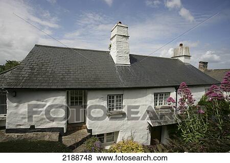 Country cottage; Dittisham, Devon, England View Large Photo Image Stock Photo - Country cottage; Dittisham, Devon, England. Fotosearch
