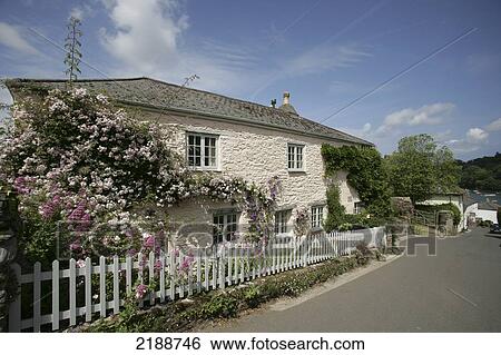 Country cottage; Dittisham, Devon, England View Large Photo Image Stock Photograph - Country cottage; Dittisham, Devon, England. Fotosearch