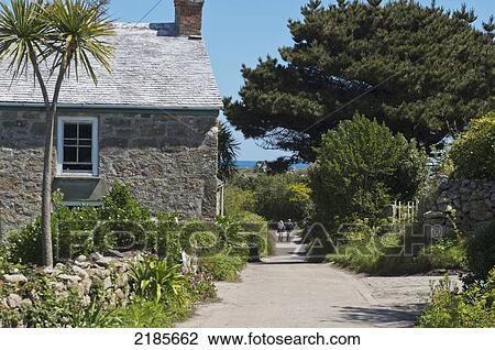 Couple Walking On St Agnes Isles Of Scilly Cornwall Uk Europe