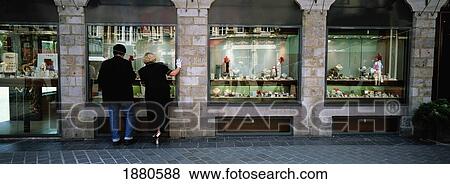 Couple Windowshopping In Lille View Large Photo Image Stock Photo - Couple Windowshopping In Lille. Fotosearch