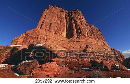 Courthouse Tower In Arches National Park, Utah. View Large Photo Image Stock Image - Courthouse Tower In Arches National Park, Utah.. Fotosearch