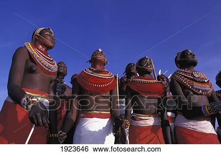 Stock Photograph - Courtship Dances, Samburu. Fotosearch