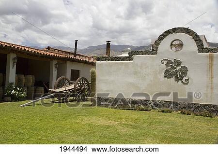 Courtyard of Bodega Nanni winery, Cafayate, Salta, Argentina View Large Photo Image Picture - Courtyard of Bodega Nanni winery, Cafayate, Salta, Argentina. Fotosearch