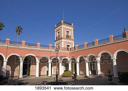 Stock Image - Courtyard Of The Palacio San Jose; Concepcion Del Uruguay, Entre Rios, Argentina. Fotosearch