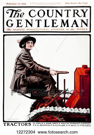 Picture - Cover of Country Gentleman agricultural magazine from the early 20th century. Fotosearch