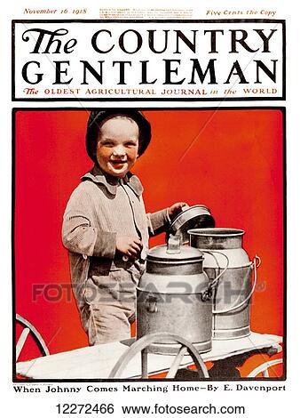 Stock Photograph - Cover of Country Gentleman agricultural magazine from the early 20th century. Fotosearch