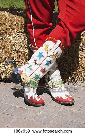 Stock Photo - Cowboy Boots, Calgary Stampede, Calgary, Alberta, Canada. Fotosearch