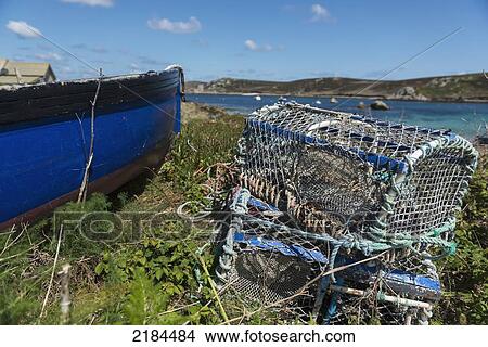 Crab And Lobster Pots On Bryher, Isles Of Scilly, Cornwall, United Kingdom, Europe View Large Photo Image Picture - Crab And Lobster Pots On Bryher, Isles Of Scilly, Cornwall, United Kingdom, Europe. Fotosearch
