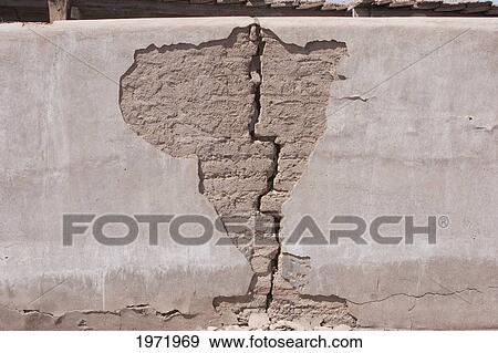 Cracked Adobe Bricks In A Wall Of The Office Chacabuco, Antofagasta Region, Chile View Large Photo Image Stock Photo - Cracked Adobe Bricks In A Wall Of The Office Chacabuco, Antofagasta Region, Chile. Fotosearch