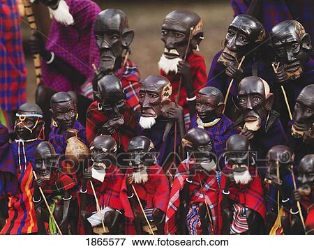 Crafts In The Likeness Of African Male Tribesmen View Large Photo Image Stock Photo - Crafts In The Likeness Of African Male Tribesmen. Fotosearch