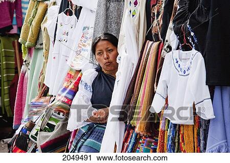Stock Image - Crafts Market, Cuenca, Azuay, Ecuador. Fotosearch