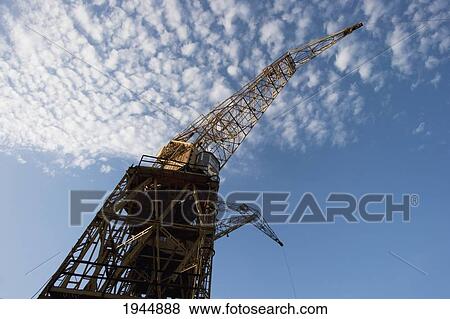 Stock Photo - Cranes in Puerto Madero, Buenos Aires, Capital Federal, Argentina. Fotosearch