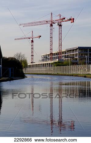Stock Photograph - Cranes, Stratford, London, Uk. Fotosearch