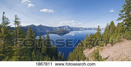 Stock Image - Crater Lake; Oregon, Usa. Fotosearch